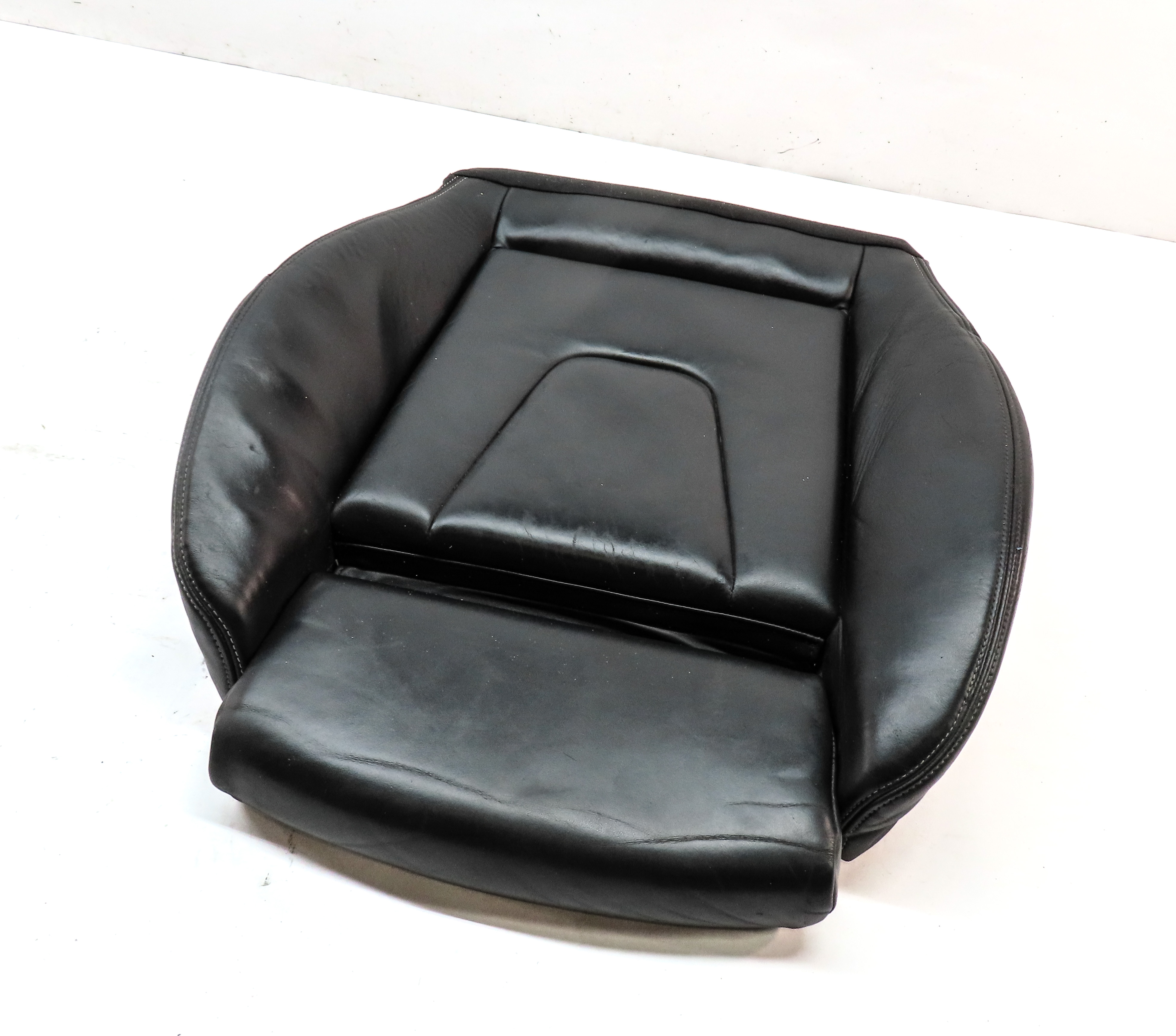 10-13 AUDI S4 (B8 8K) FRONT LEFT LOWER HEATED SPORT SEAT CUSHION (BLACK) — exact item pictured